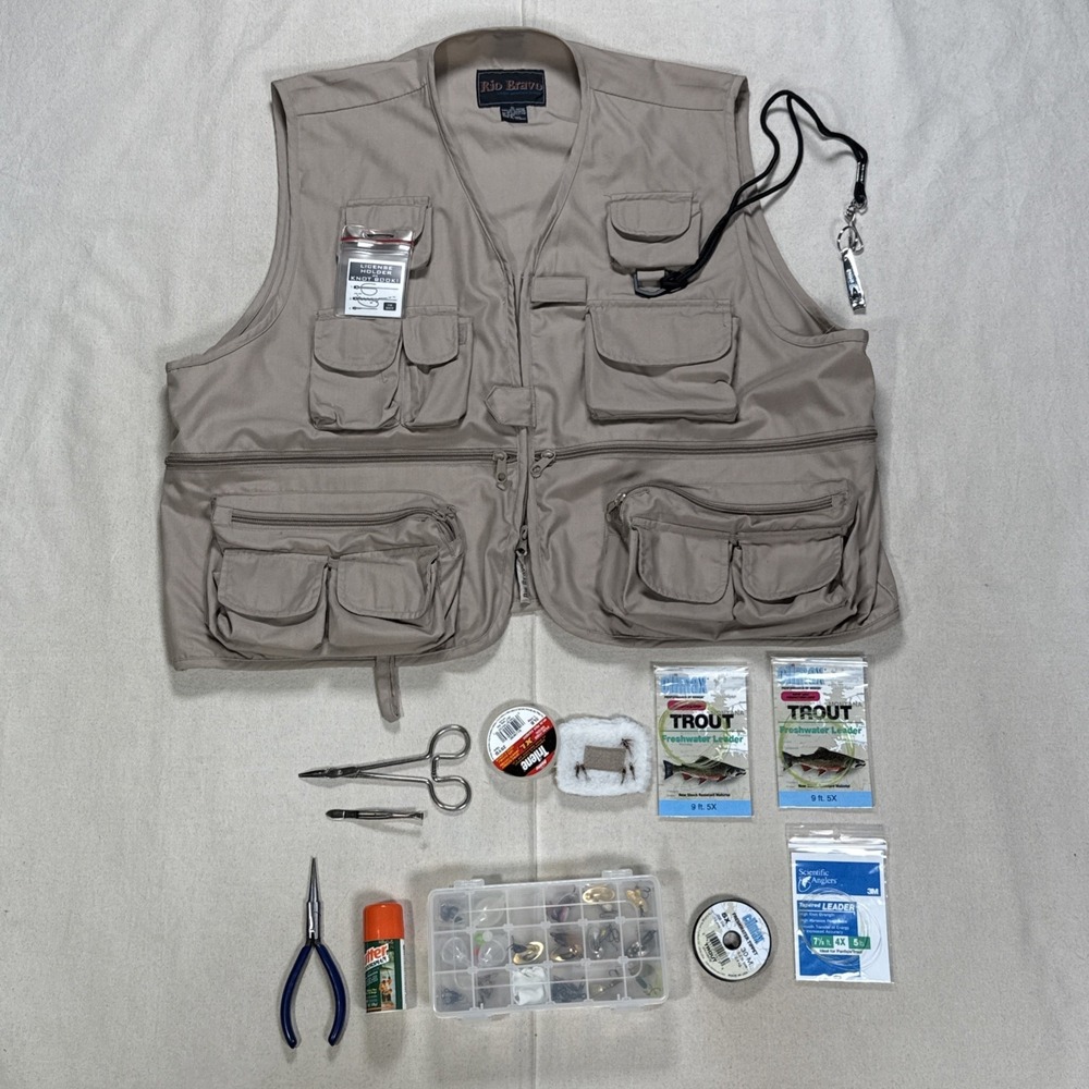 Rio Bravo Fishing Vest Men's XL With Accessories